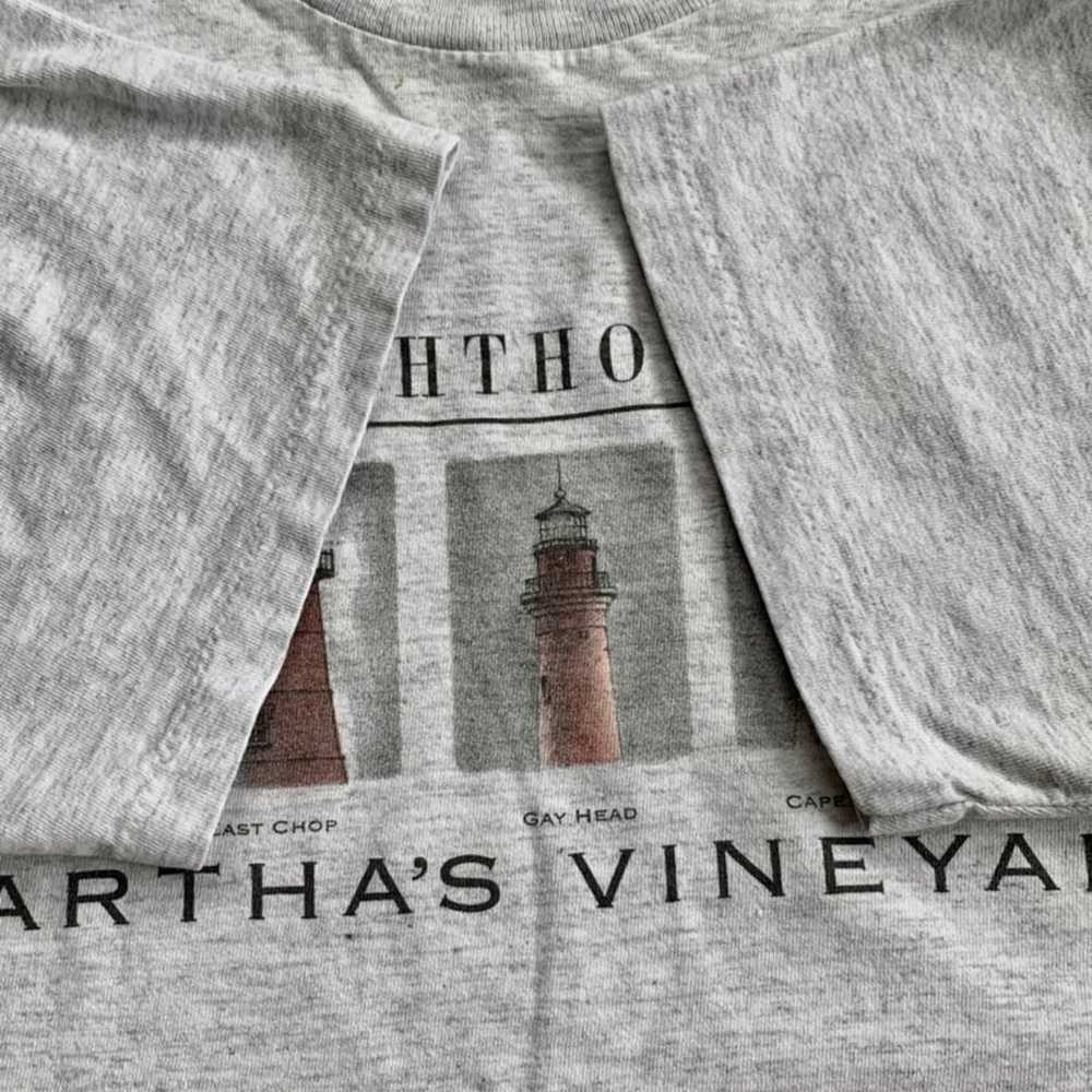 Vintage 90s Martha’s Vineyard Lighthouses Single … - image 2