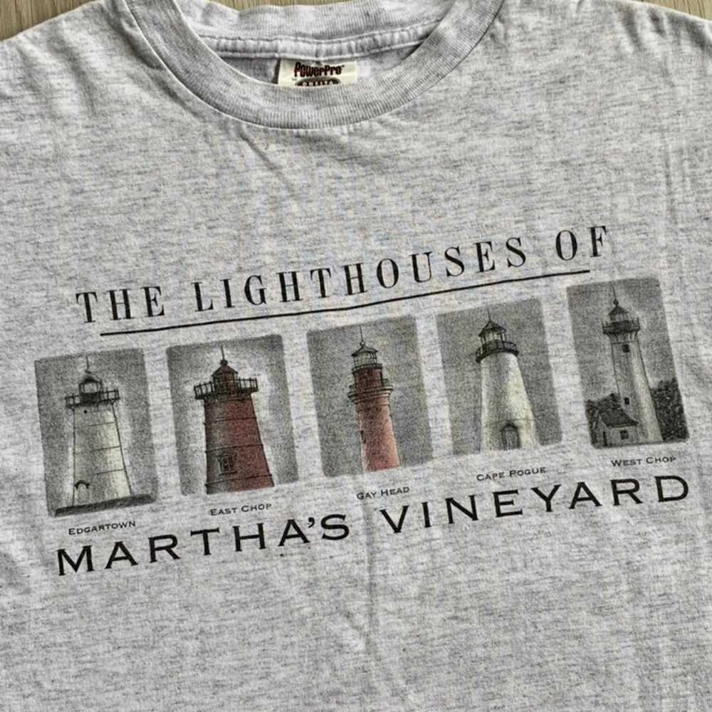 Vintage 90s Martha’s Vineyard Lighthouses Single … - image 4