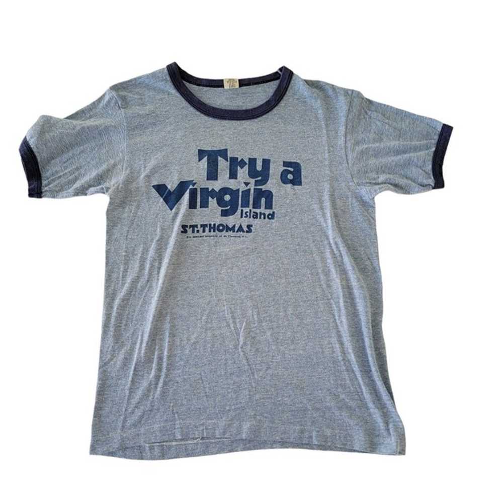 VTG 70's Try a Virgin Island St. Thomas T-Shirt R… - image 1