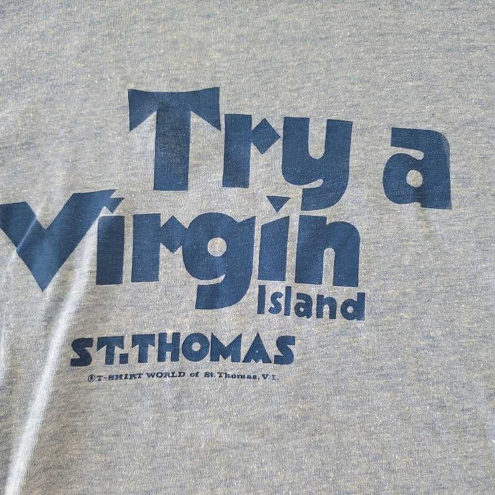 VTG 70's Try a Virgin Island St. Thomas T-Shirt R… - image 2