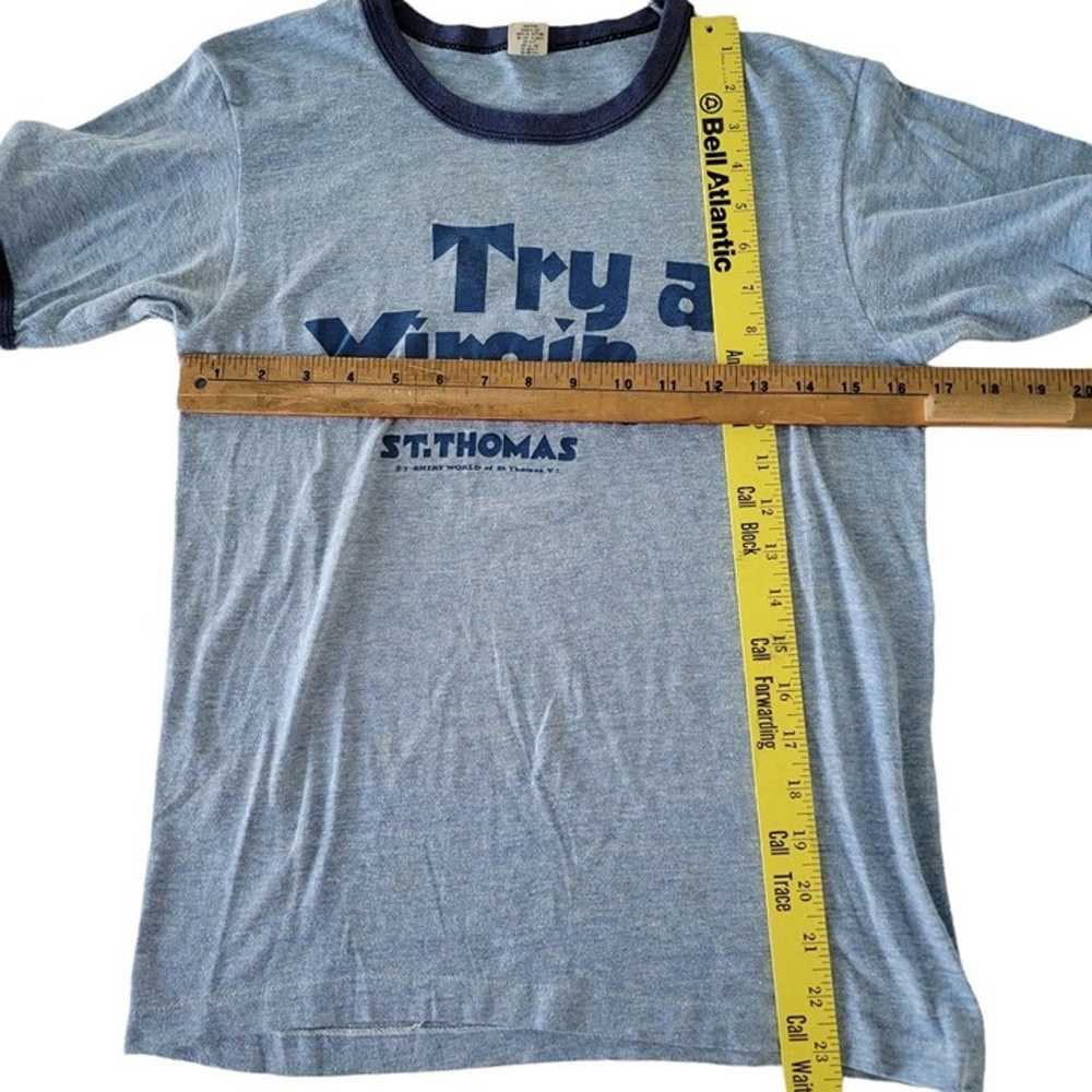 VTG 70's Try a Virgin Island St. Thomas T-Shirt R… - image 5