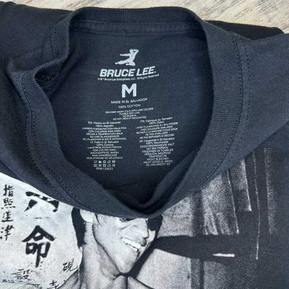 Bruce Lee Long Sleeve T Shirt Black Cotton Men Si… - image 4
