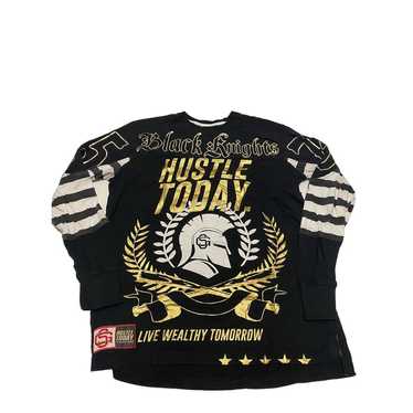 Hustle Today Long Sleeve T-shirt Size M Black Kni… - image 1