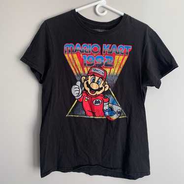 Super Mario Bros Mario Kart 1992 Men’s Black T-Sh… - image 1