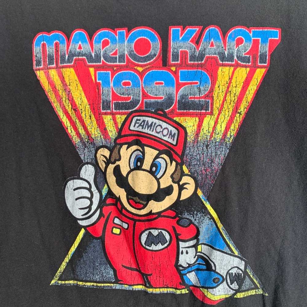 Super Mario Bros Mario Kart 1992 Men’s Black T-Sh… - image 2