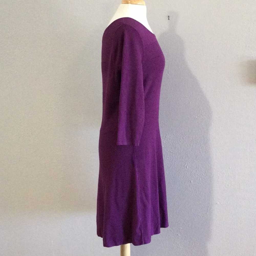 Worthington Worthington Purple 3/4 Sleeve A-line … - image 4