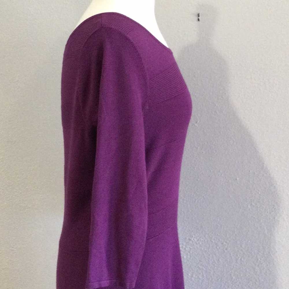 Worthington Worthington Purple 3/4 Sleeve A-line … - image 5