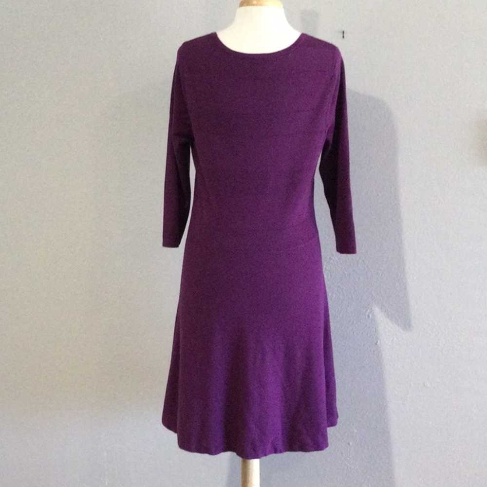 Worthington Worthington Purple 3/4 Sleeve A-line … - image 7