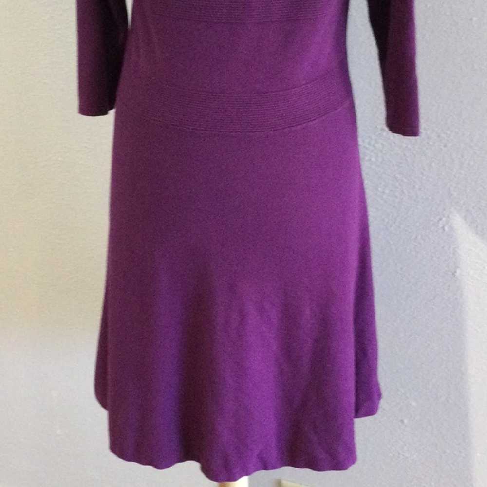 Worthington Worthington Purple 3/4 Sleeve A-line … - image 9