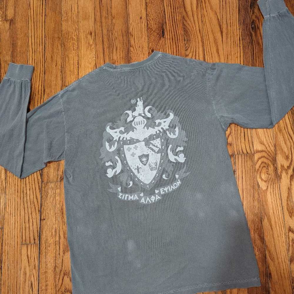 VINTAGE ΣΑΕ fraternity Long sleeve shirt Sigma Al… - image 2