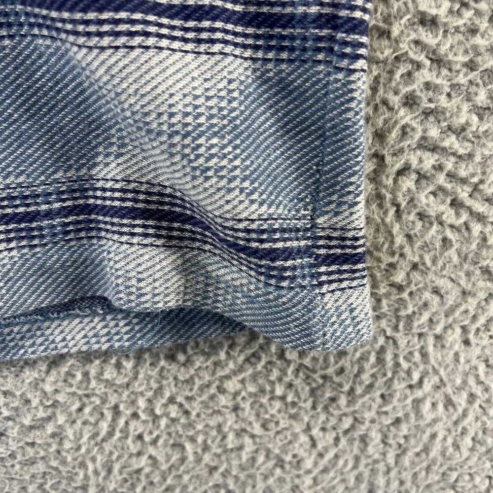 Vintage Striped Shirt Men's Medium Blue Striped A… - image 2