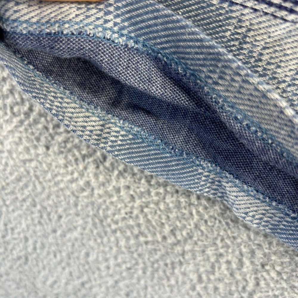 Vintage Striped Shirt Men's Medium Blue Striped A… - image 4