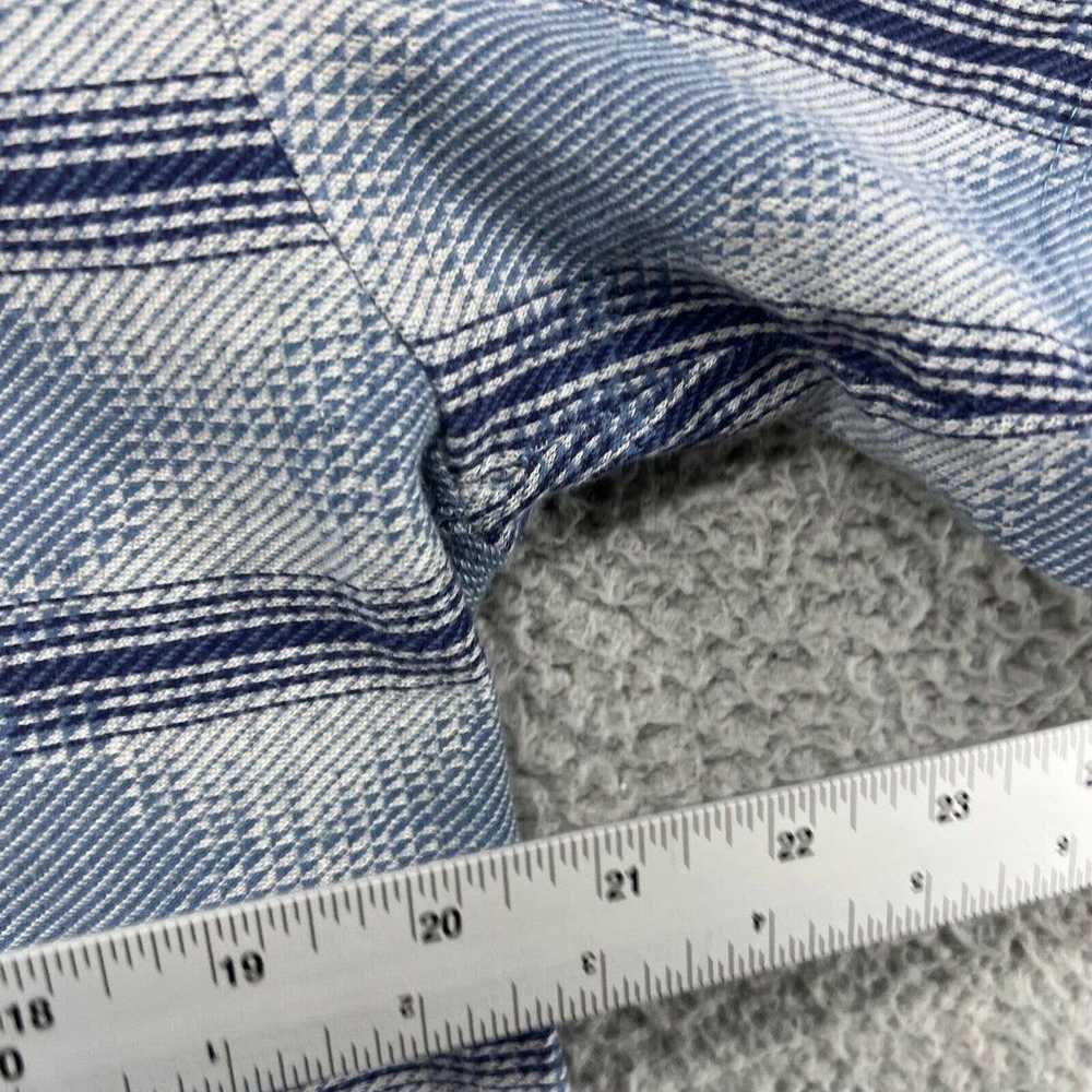 Vintage Striped Shirt Men's Medium Blue Striped A… - image 7