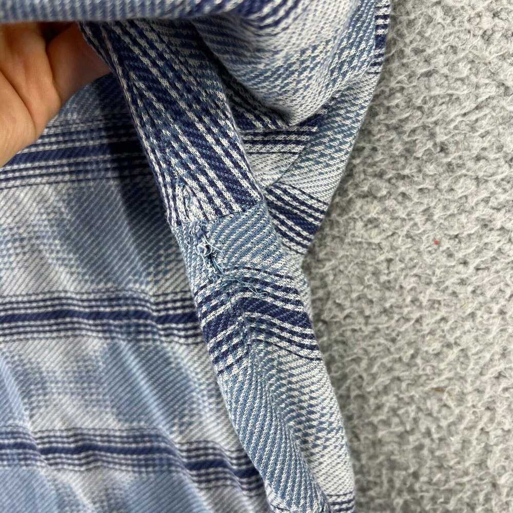 Vintage Striped Shirt Men's Medium Blue Striped A… - image 9