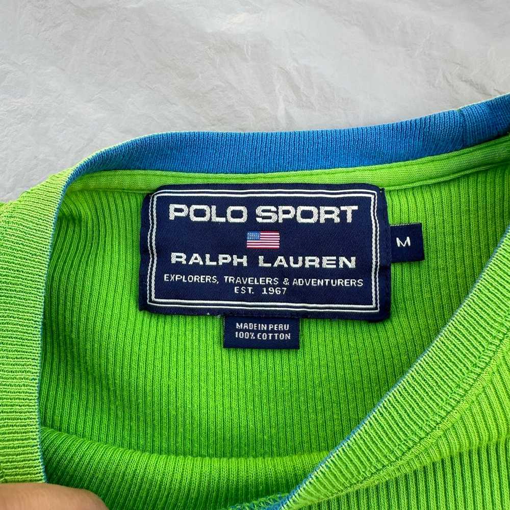 Vintage Polo Sport Ralph Lauren Ribbed T Shirt Li… - image 3