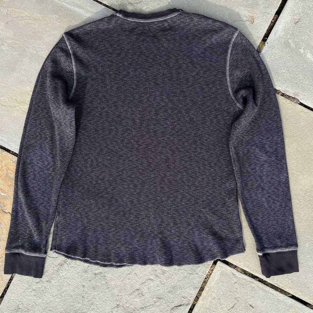 Black Grey Heather Thermal Long Sleeve Shirt - image 2