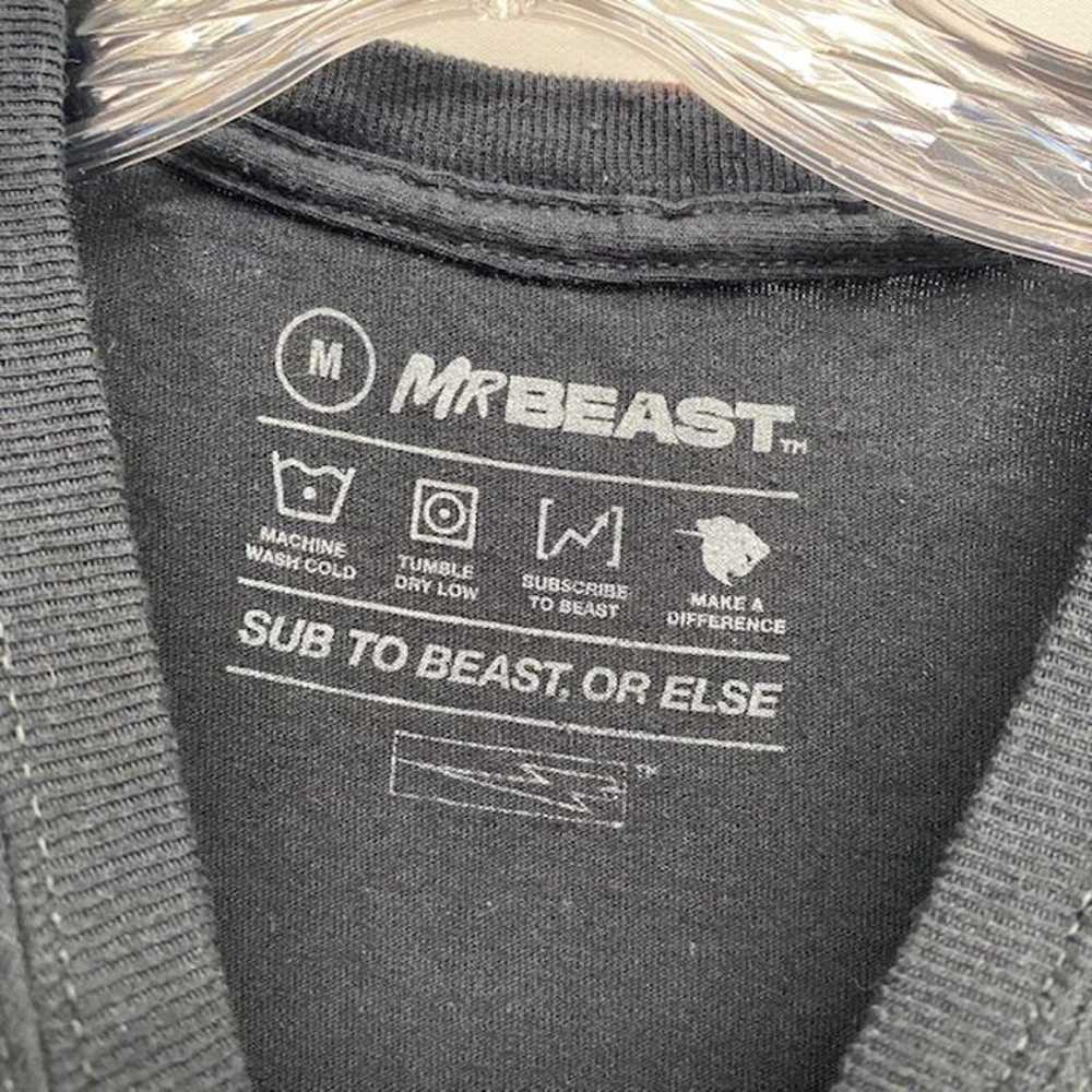 Mens Mr Beast Black T Shirt SIGNED sz M - image 5