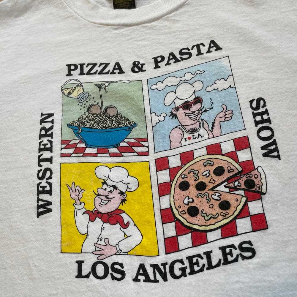 incredible 80s Pizza and Pasta comic strip t-shir… - image 2