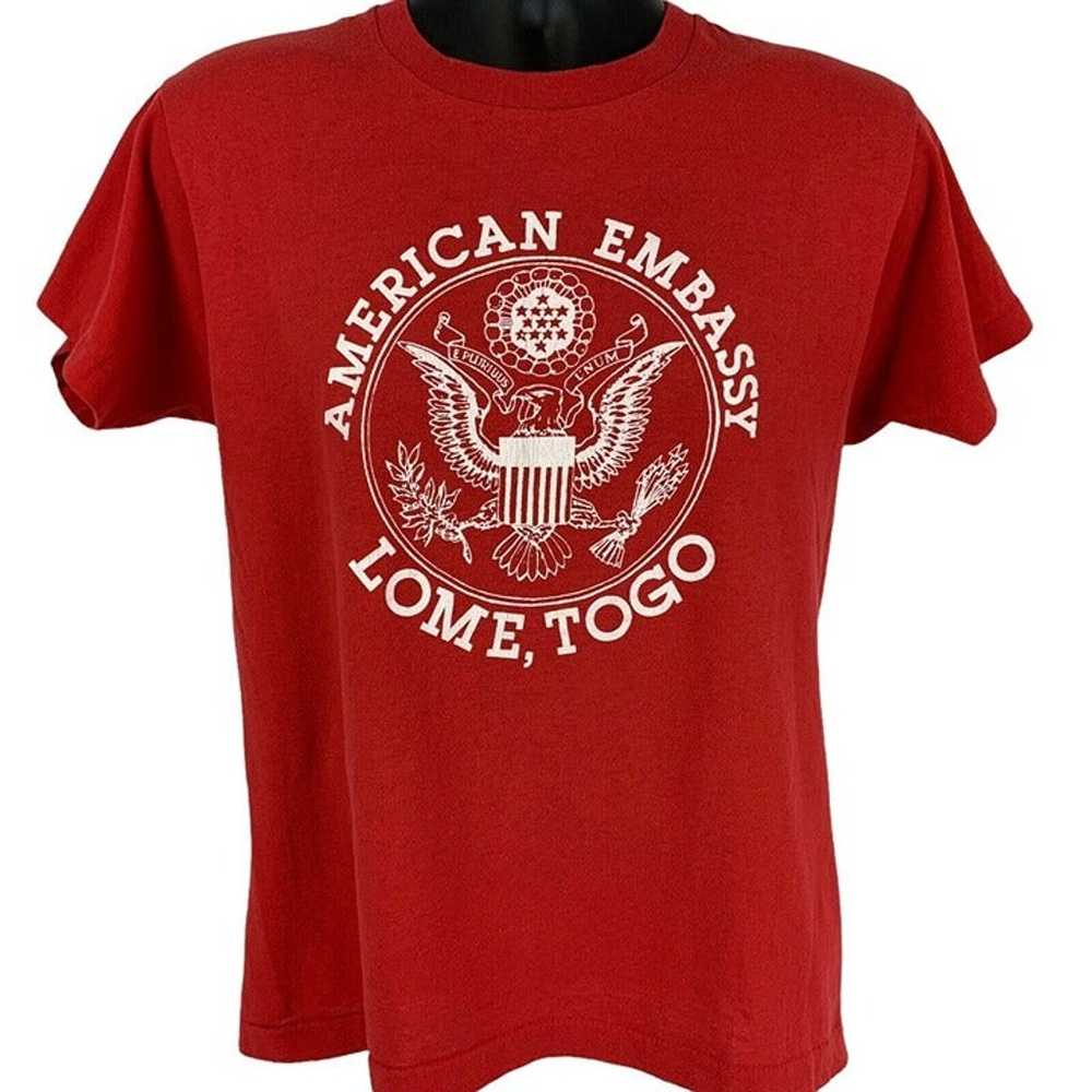 American US Embassy Lome Togo Vintage 80s T Shirt… - image 2