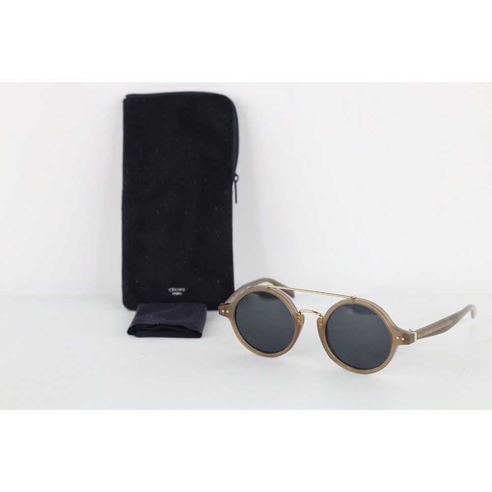 Celine Celine Paris Gold Bar Acetate Round Sunglasses… - Gem