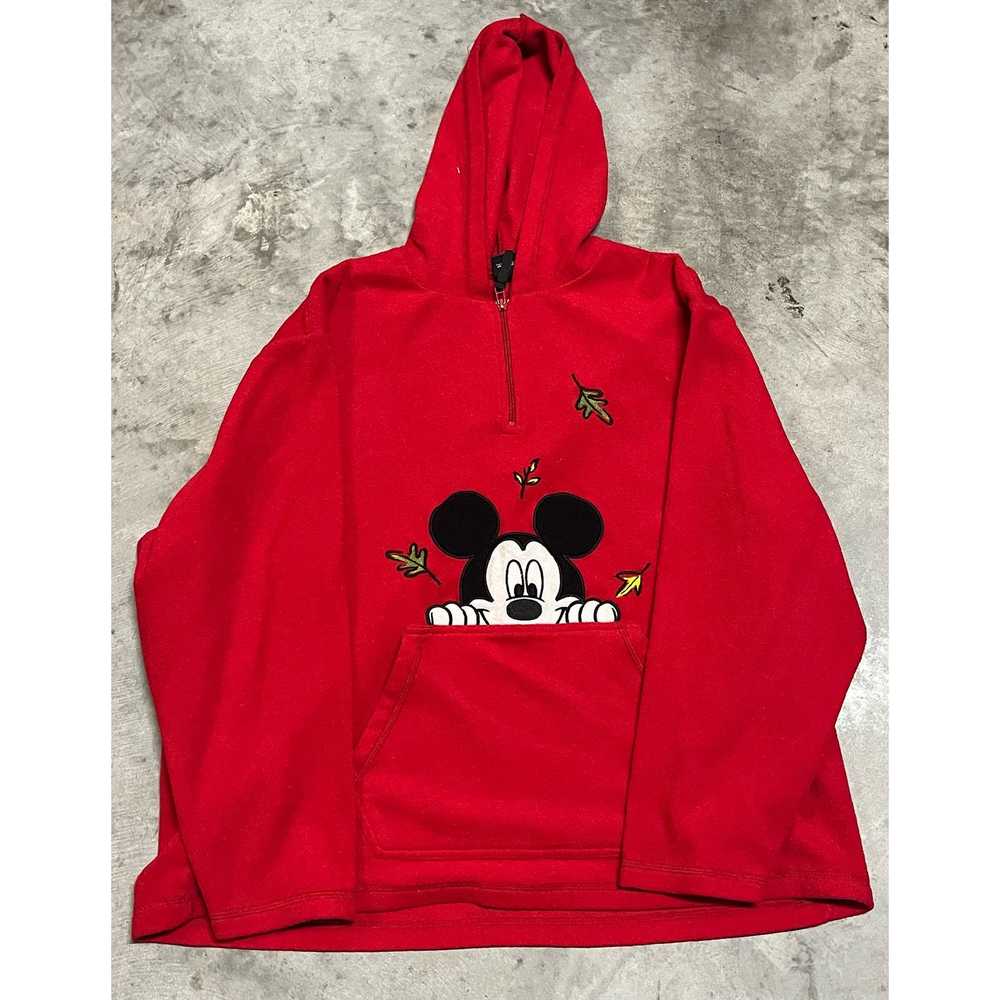 Disney Vintage Mickey Mouse Unlimited Fleece Hood… - image 1