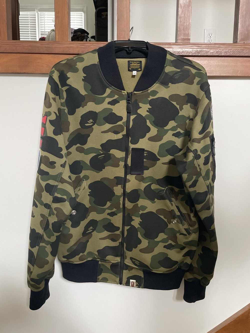 Bape 1st Camo Windstopper Shark MA-1 Jacket - image 1