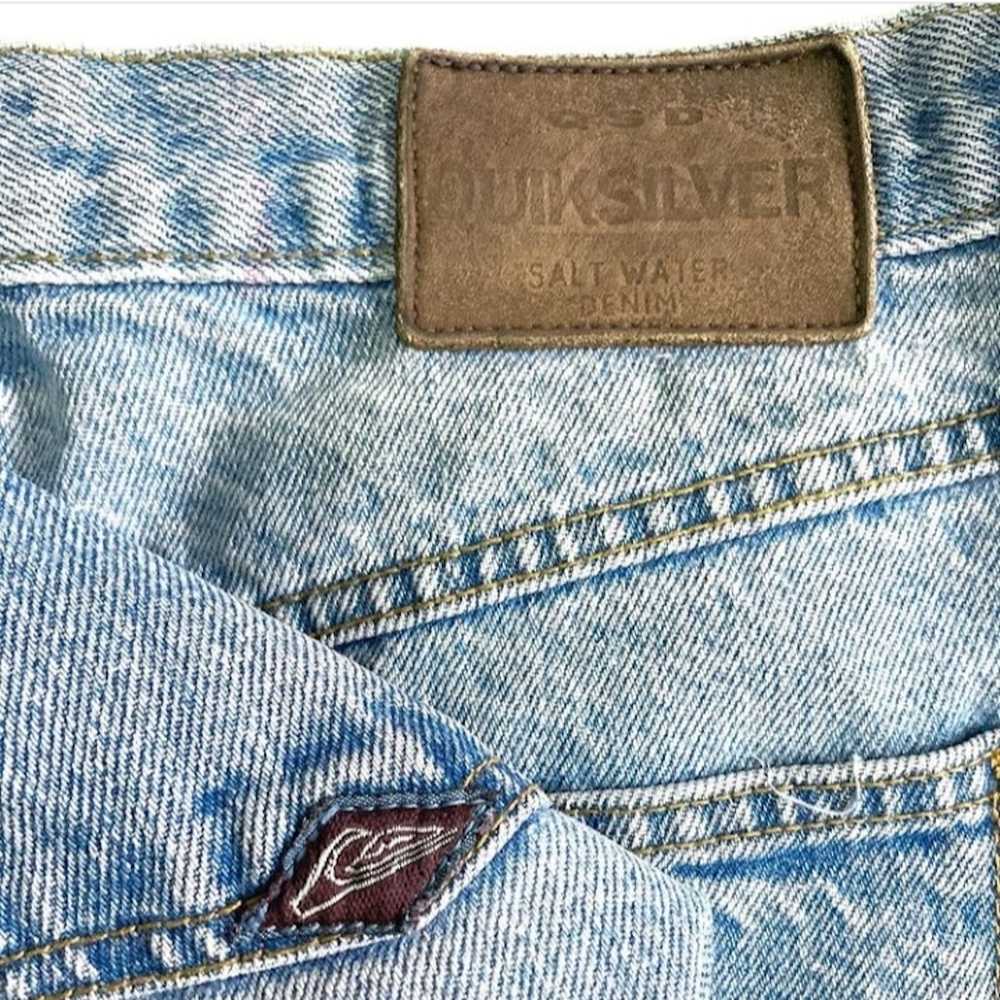 Quicksilver 90s QUICKSILVER Baggy Denim Shorts - image 4