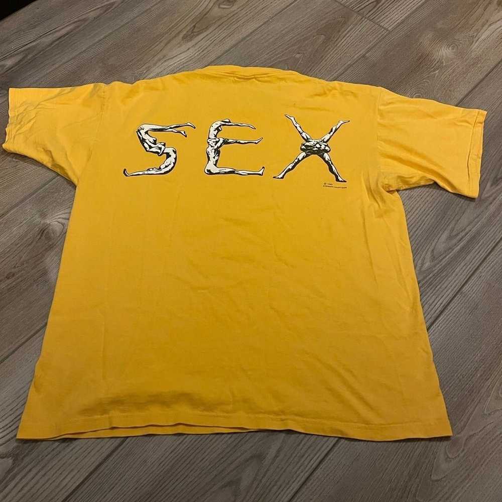 Vintage 1993 Stewart Kauffman Safe Sex T shirt - image 4