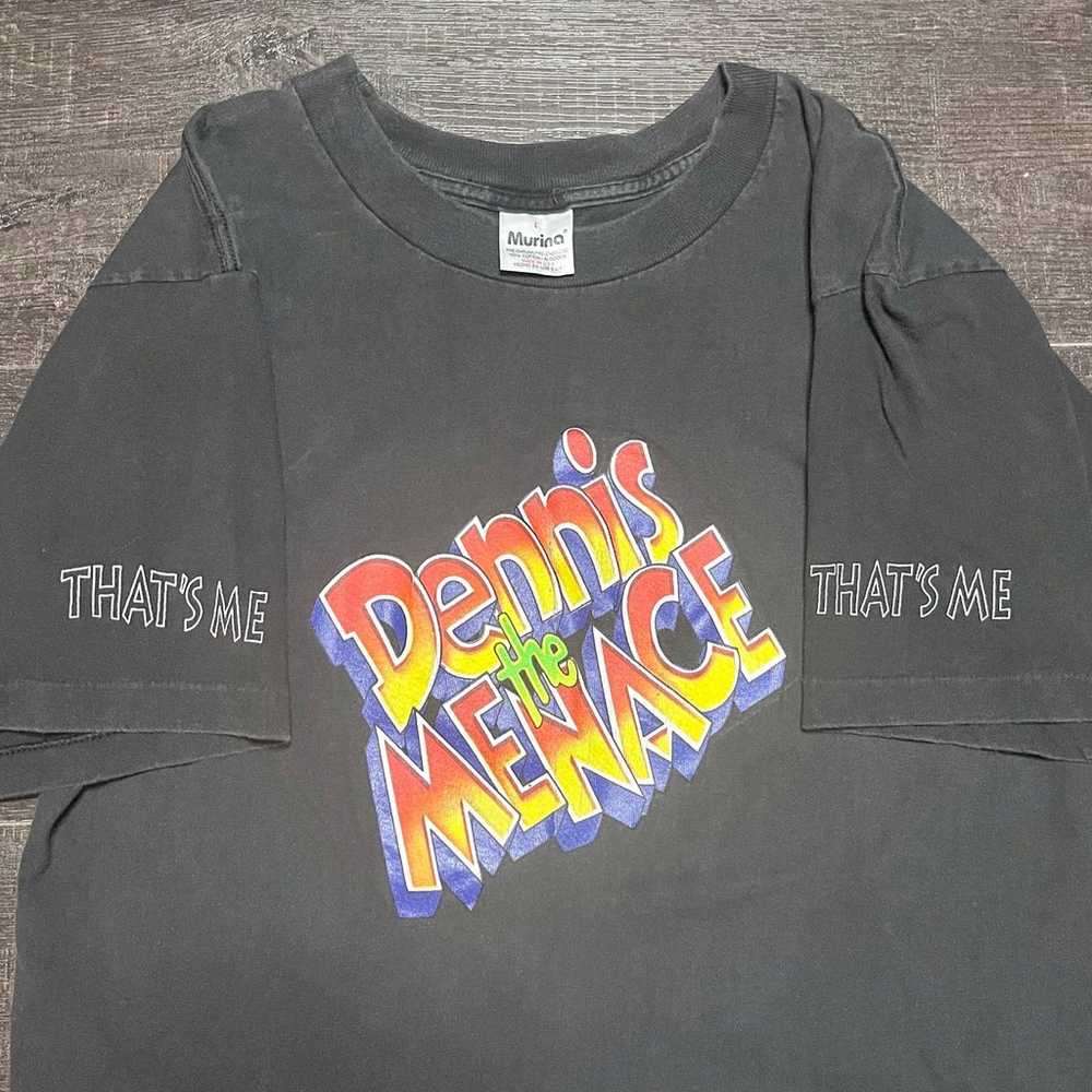 Vintage 1993 Dennis The Menace Movie Promo Tee Sh… - image 2