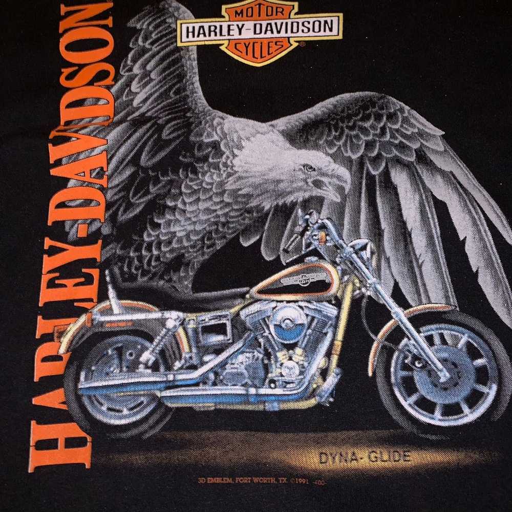 1991 3D Emblem Harley Davidson Shirt - image 3