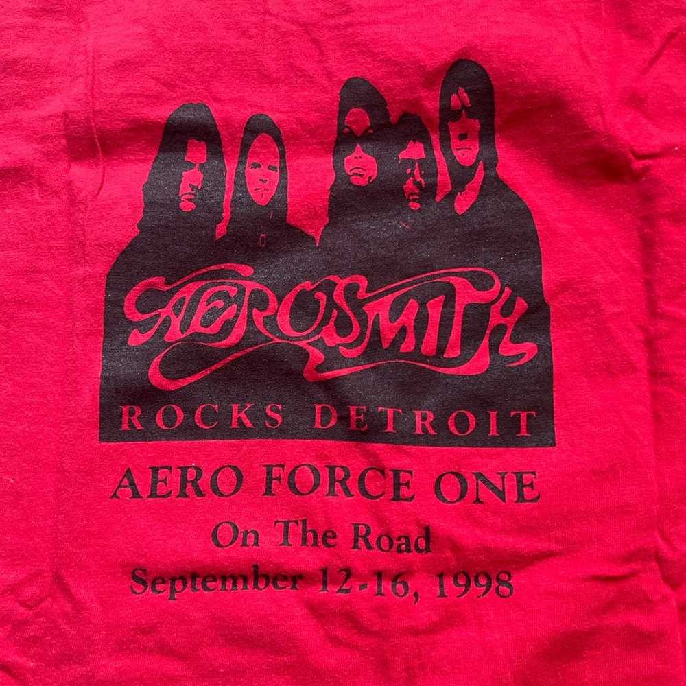 Vintage Aerosmith Short Sleeve Red Men’s Large Ae… - image 5