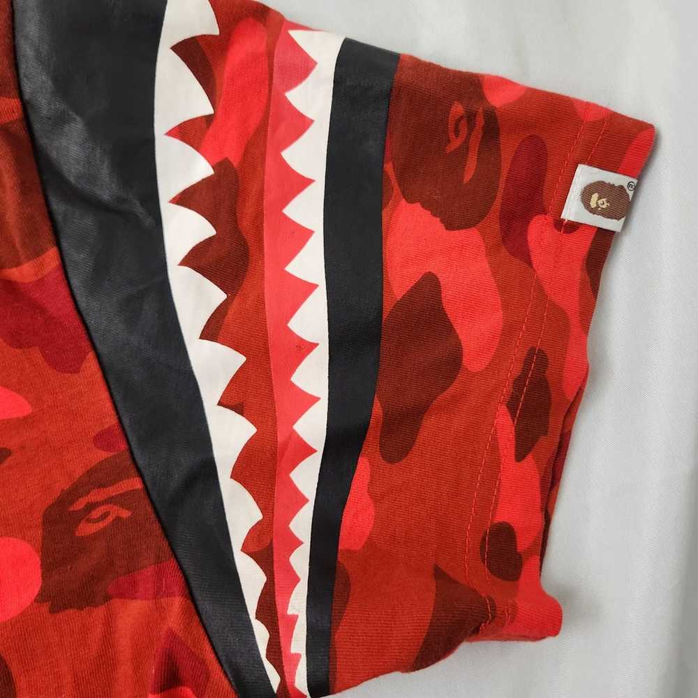 BAPE A Bathing Ape Sleeve Shark Tie Dye Mens tshi… - image 4
