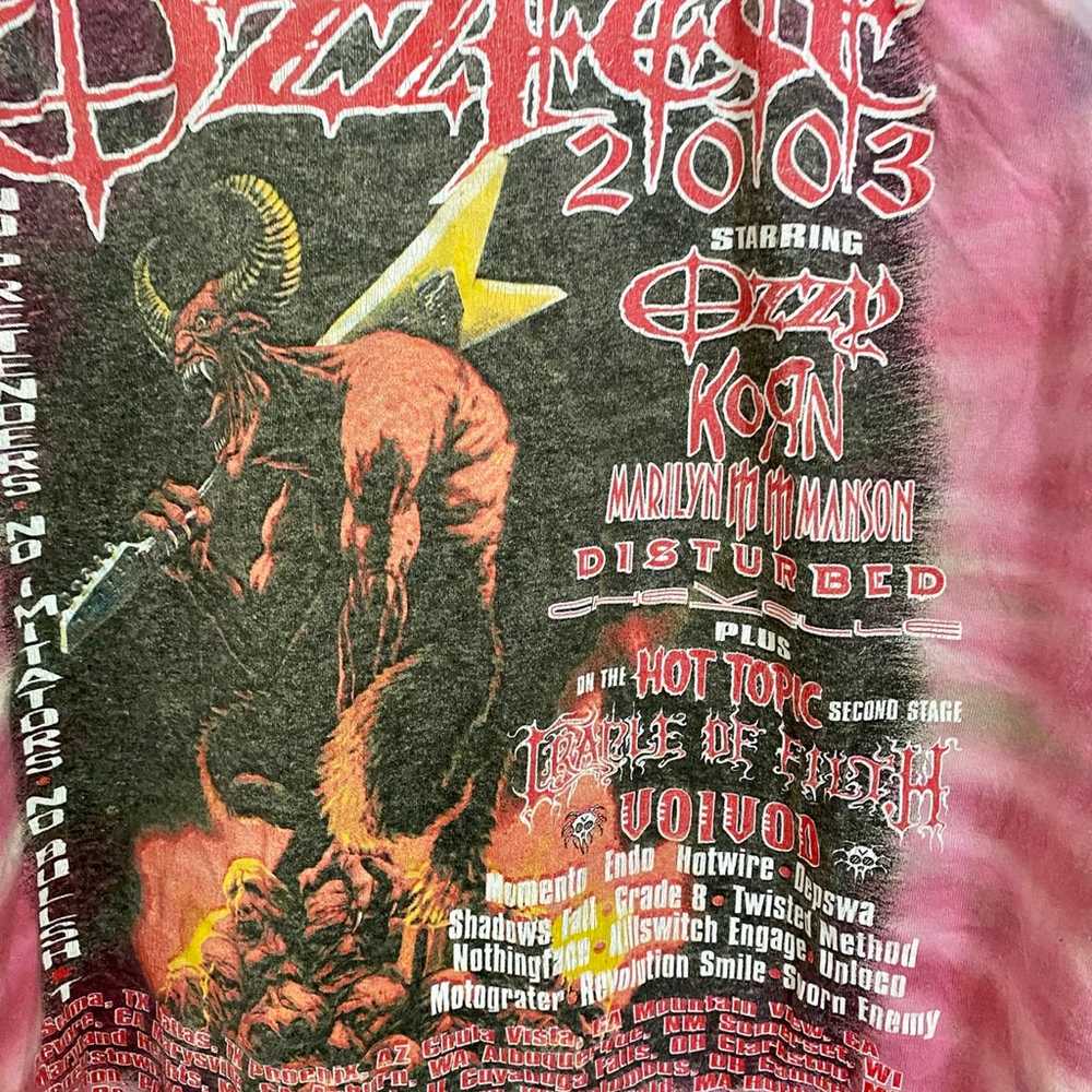 Authentic 2003 Ozzfest Tiedye Festival Teeshirt - image 2