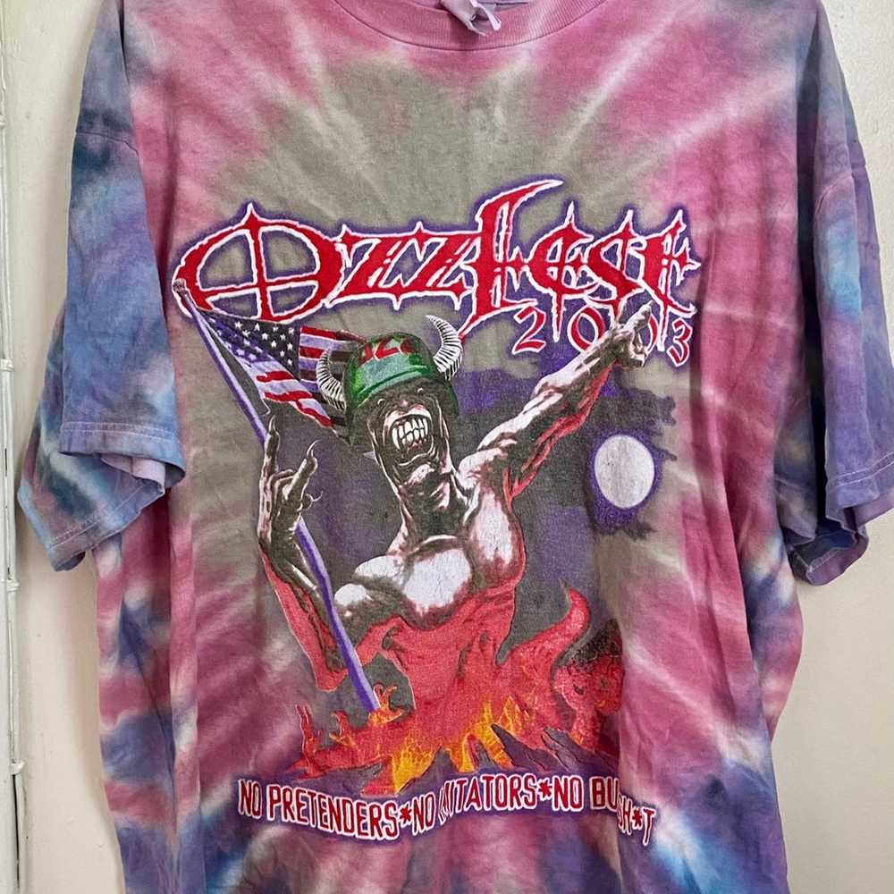 Authentic 2003 Ozzfest Tiedye Festival Teeshirt - image 3