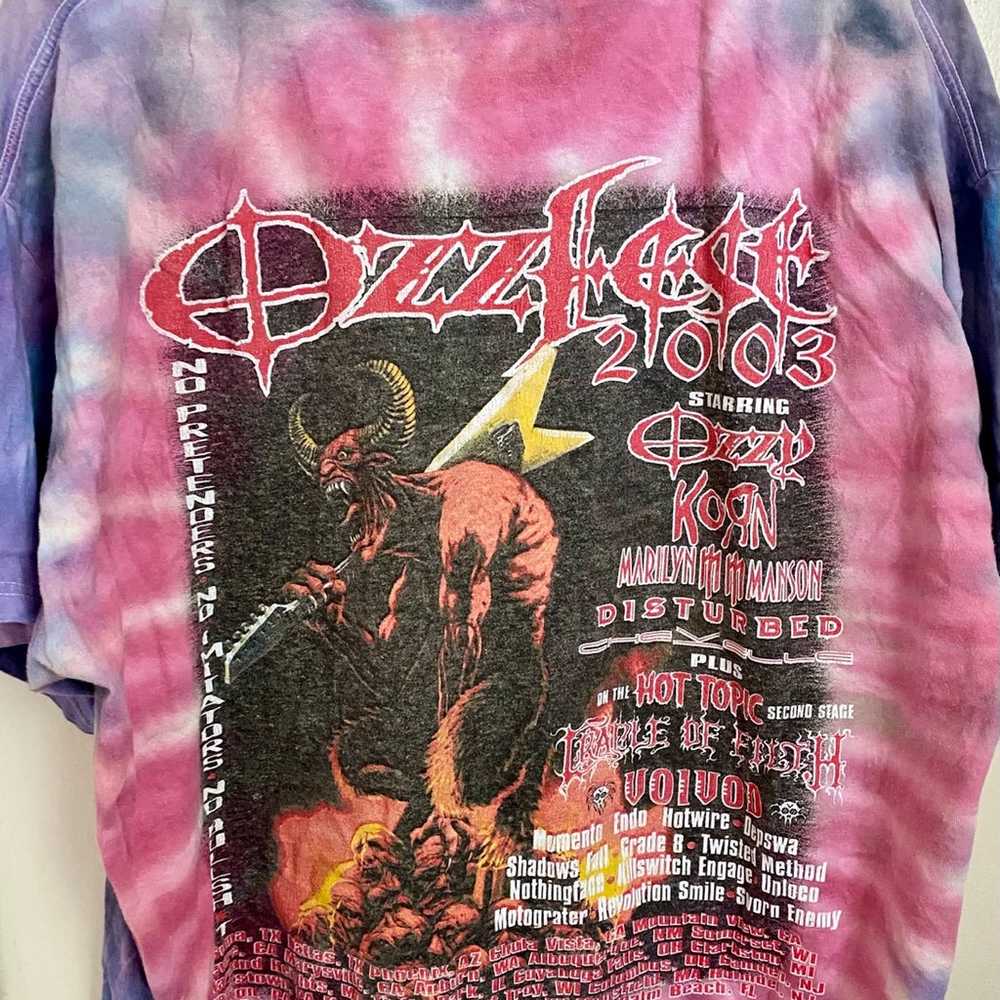 Authentic 2003 Ozzfest Tiedye Festival Teeshirt - image 4