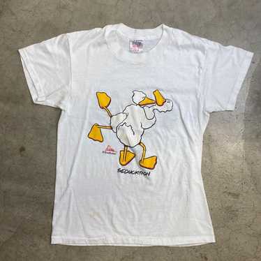 Vintage Funny Duck Seducktion 1980s Tee Tshirt