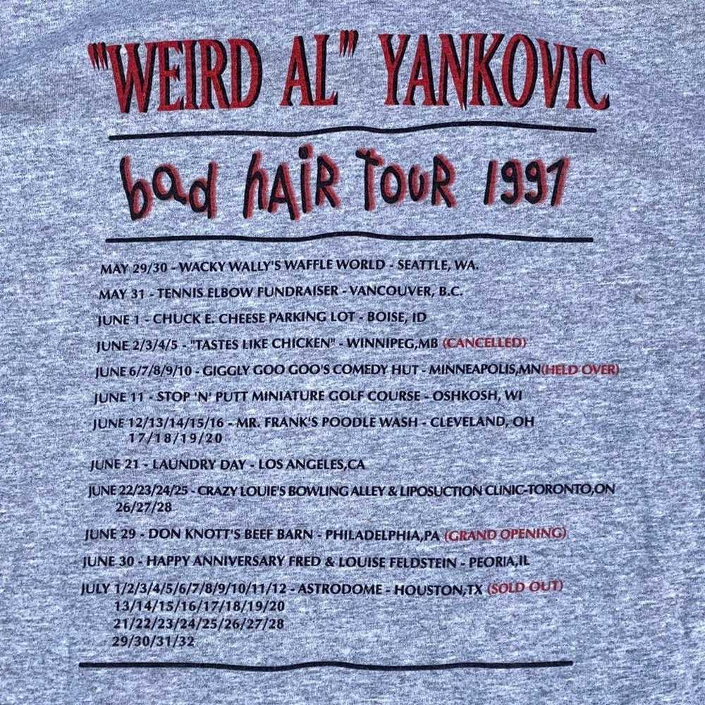 Vintage 97’ Weird AL Yankovic Bad Hair Day Tour M… - image 4