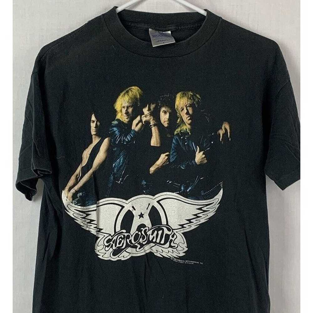 Vintage Aerosmith T Shirt 1989 Single Stitch Band… - image 1