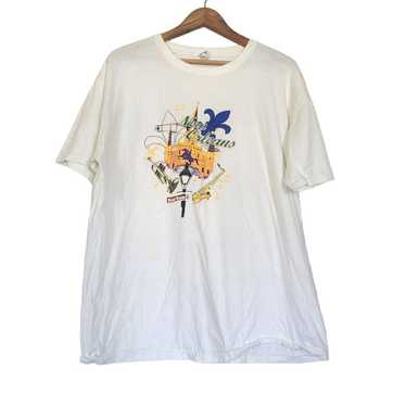 Vtg Anvil New Orleans Short Sleeve Graphic Tshirt… - image 1
