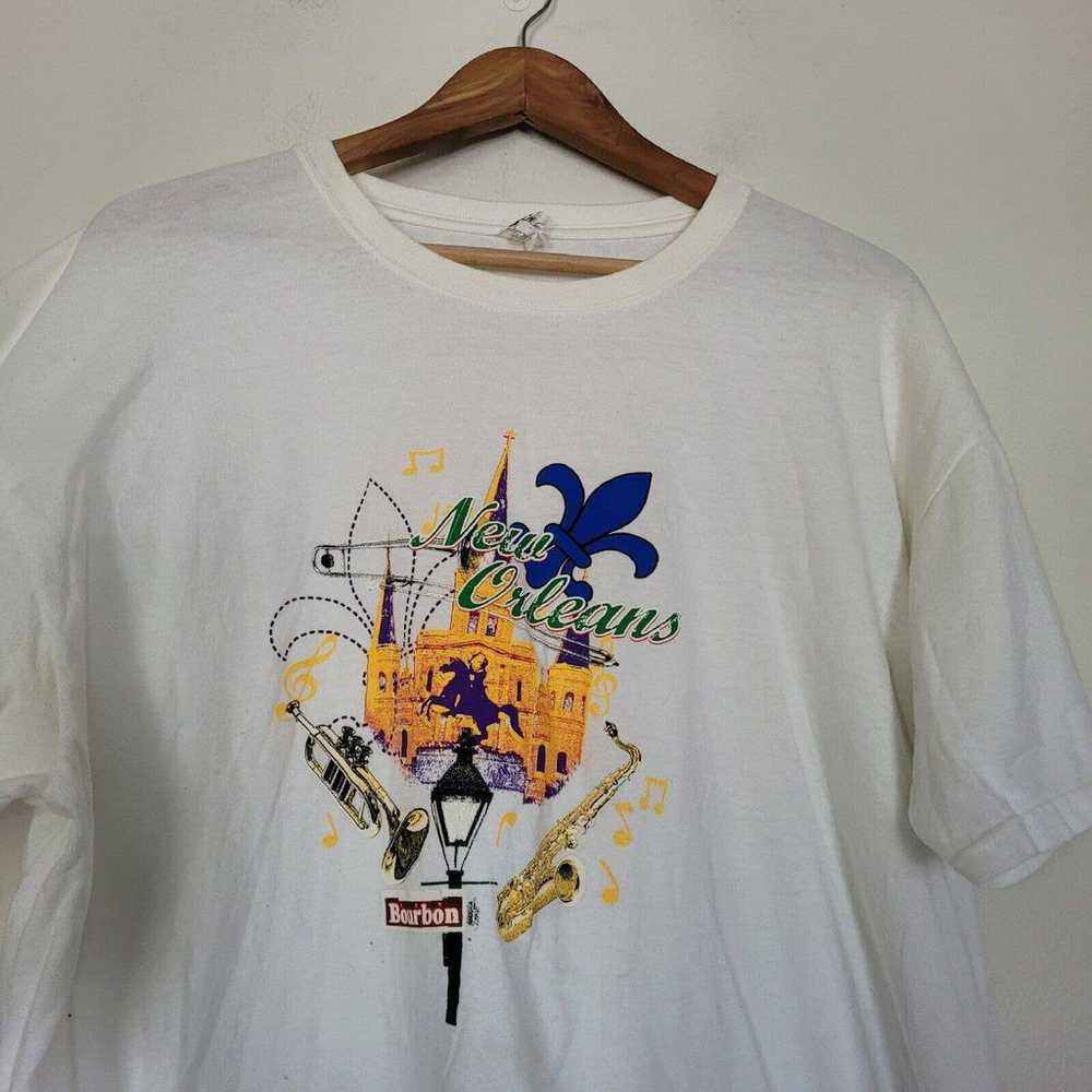 Vtg Anvil New Orleans Short Sleeve Graphic Tshirt… - image 2