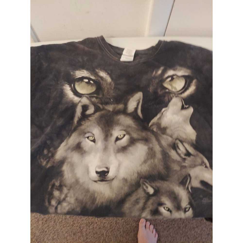 Mountain Wolf Wolves Black Faded T-shirt Gildan X… - image 7