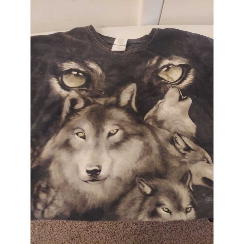 Mountain Wolf Wolves Black Faded T-shirt Gildan X… - image 8