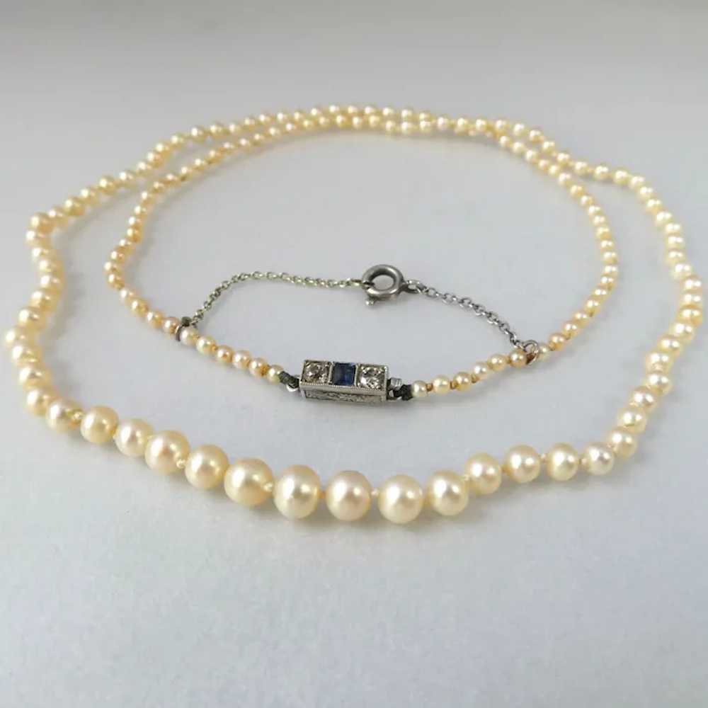 Antique Edwardian Certified Natural Pearl Necklac… - image 4