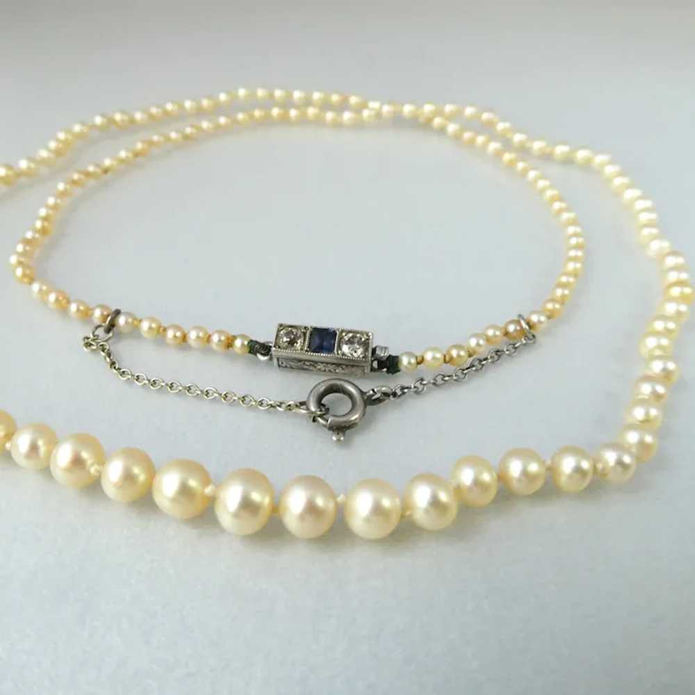 Antique Edwardian Certified Natural Pearl Necklac… - image 5