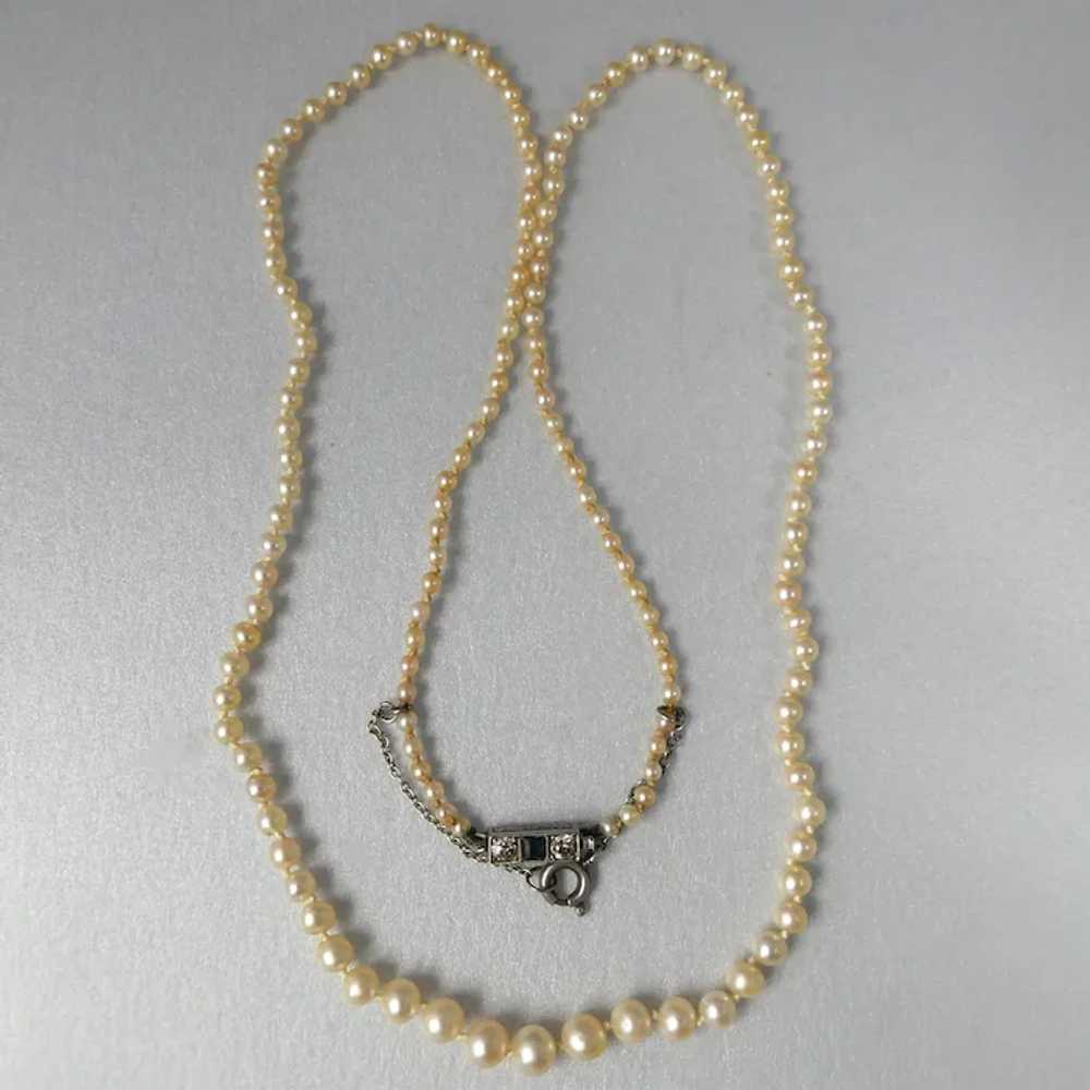 Antique Edwardian Certified Natural Pearl Necklac… - image 8