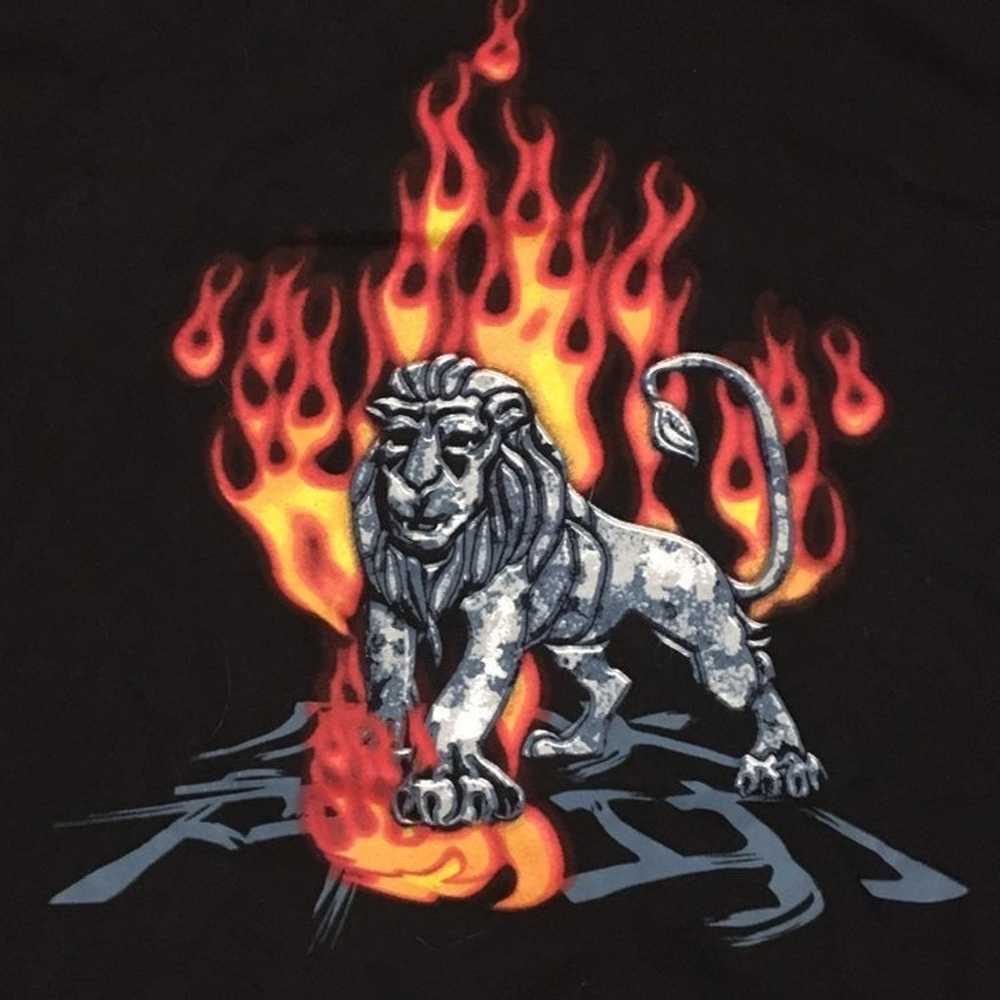Concrete Fire Lion Flames Champ T Shirt - image 2