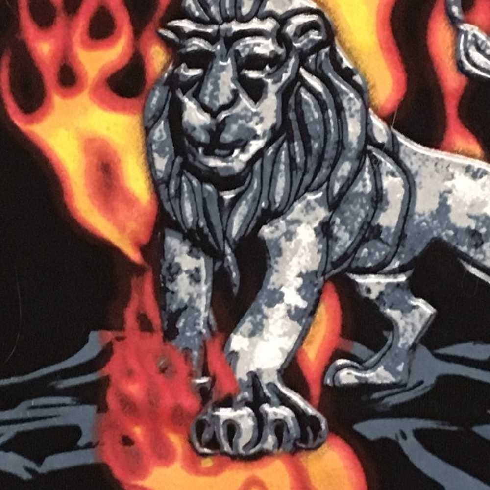 Concrete Fire Lion Flames Champ T Shirt - image 3