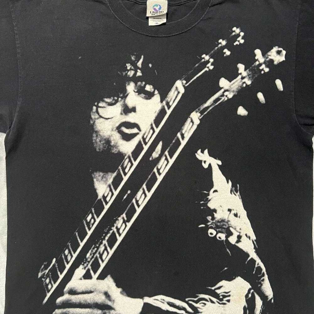 Jimmy Page Liquid Blue Band Tee Shirt Size XL Bla… - image 2