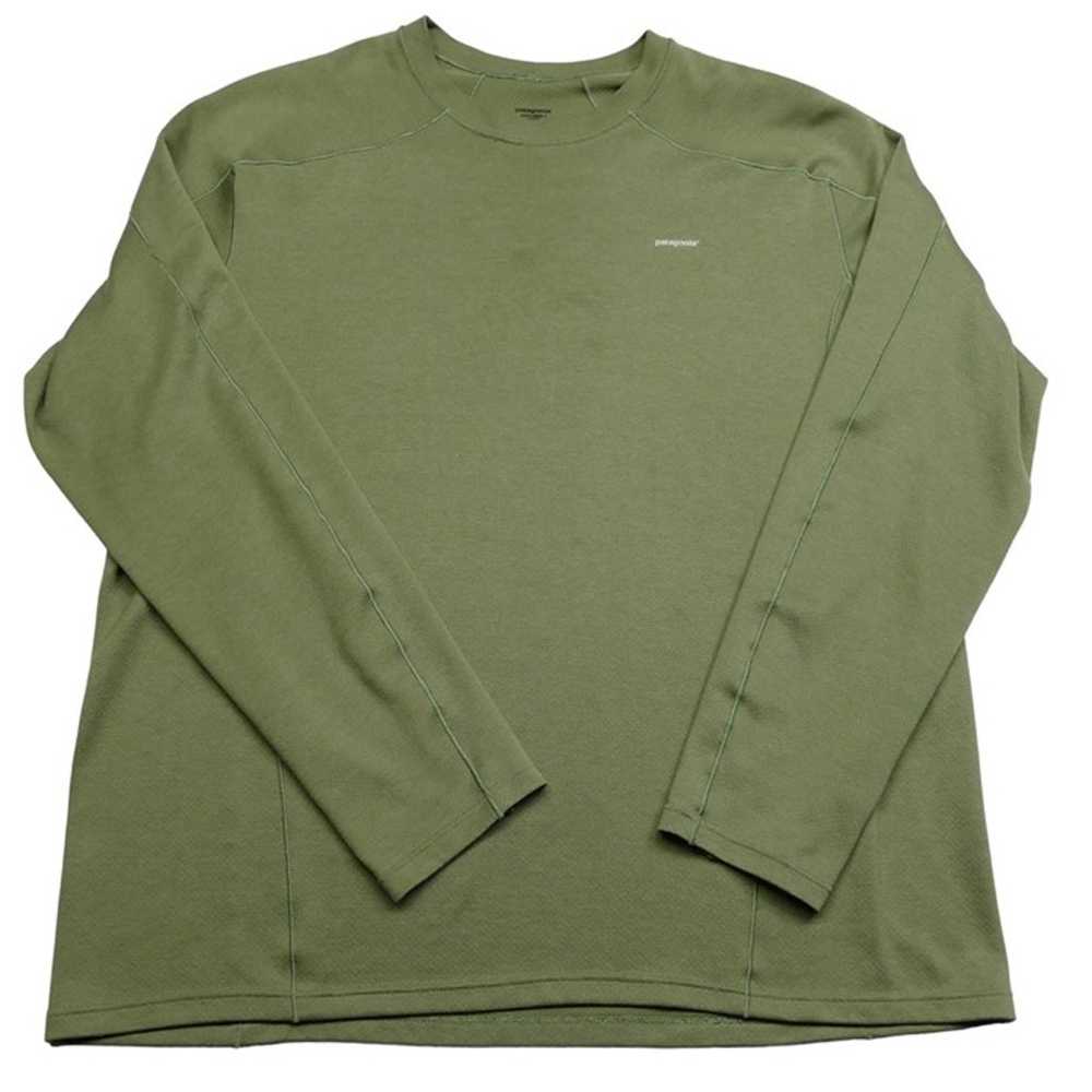 Patagonia Green Long Sleeve shirt polartec capile… - image 1