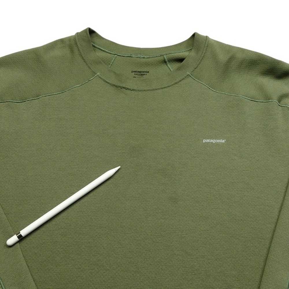 Patagonia Green Long Sleeve shirt polartec capile… - image 2